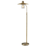 Kieran Floor Lamp - Antique Brass / Clear Seeded