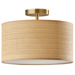 Harvest Ceiling Light - Antique Brass / Natural