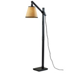 Walden Floor Lamp - Black/Black Wood / Natural