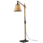 Walden Floor Lamp - Black / Natural Wood / Natural