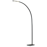 Sonic Arc Floor Lamp with Smart Switch - Black / Frosted