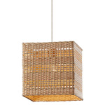 Bondi Pendant - Antique Brass / Rattan