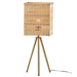 Bondi Table Lamp - Antique Brass / Rattan