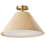 Hadley Ceiling Light - Antique Brass / Light Brown