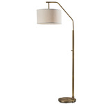 Max Floor Lamp - Antique Brass / Off White