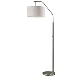 Max Floor Lamp - Brushed Steel / White