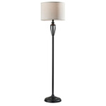 Joshua Floor Lamp - Black / Beige