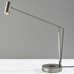 Turrell Desk Lamp with Wireless Charging - Polished Nickel