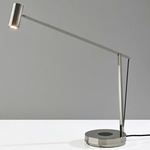 Turrell Desk Lamp with Wireless Charging - Polished Nickel