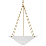 Dosinia Pendant - Aged Brass / White