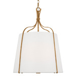 Leander Pendant - Antique Gild / White