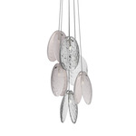 Mussels Multi Light Pendant - Anthracite / Clear and Alabaster