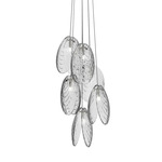 Mussels Multi Light Pendant - Anthracite / Clear