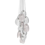 Mussels Multi Light Pendant - Anthracite / Clear and Alabaster