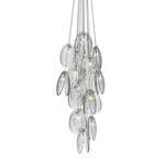 Mussels Multi Light Pendant - Brushed Gold / Clear