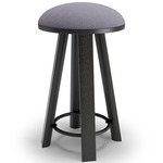 BuzziMilk Counter Stool - Black Stained Ash / Lila