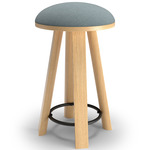 BuzziMilk Counter Stool - Natural Ash / Electric