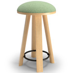 BuzziMilk Counter Stool - Natural Ash / Jade