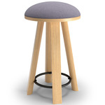 BuzziMilk Counter Stool - Natural Ash / Lila