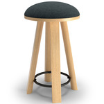 BuzziMilk Counter Stool - Natural Ash / Mid Grey