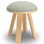 BuzziMilk Stool - Natural Ash / Silver