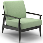 BuzziNordic ST101 Armchair - Black Stained Ash / Jade