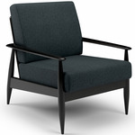 BuzziNordic ST101 Armchair - Black Stained Ash / Mid Grey