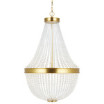 Summerhill Chandelier - Burnished Brass / Clear