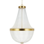 Summerhill Chandelier - Burnished Brass / Clear