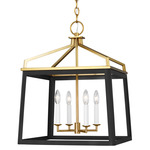 Carlow Chandelier - Brushed Brass / Midnight Black
