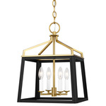Carlow Chandelier - Brushed Brass / Midnight Black
