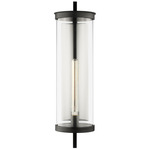 Eastham Outdoor Wall Lantern - Textured Black / Clear