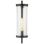 Eastham Outdoor Wall Lantern - Textured Black / Clear