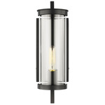 Eastham Outdoor Wall Lantern - Textured Black / Clear