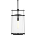 Eastham Outdoor Pendant - Textured Black / Clear