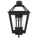 Hyannis Outdoor Wall Sconce - Textured Black / Clear