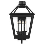 Hyannis Outdoor Wall Sconce - Textured Black / Clear