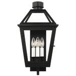 Hyannis Outdoor Wall Sconce - Textured Black / Clear