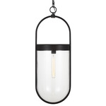 Blaine Pendant - Aged Iron / Clear