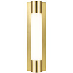 Loring Bathroom Vanity Light - Burnished Brass / White