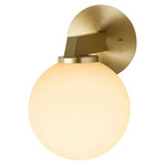 Gaia Wall Sconce - Satin Brass / Matte Opal