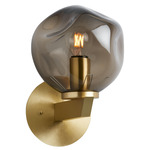 Gaia Organic Wall Sconce - Satin Brass / Smoked