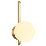 Gaia Wall Sconce - Satin Brass / Matte Opal