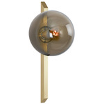 Gaia Wall Sconce - Satin Brass / Tinted Smoke