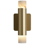 Roma Wall Sconce - Satin Brass / Alabaster