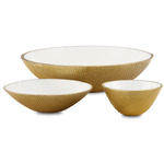 Banah Bowl Set of 3 - Gold / White