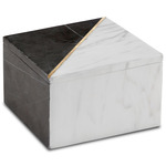 Deena Marble Storage Box - Black / White