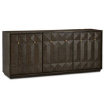 Kendall Credenza - Polished Brass / Dove Gray