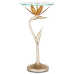 Paradiso Table - Contemporary Gold Leaf/ Contemporary Silver L / Clear