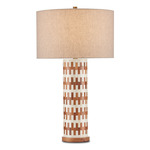 Tia Table Lamp - Natural / White / Natural Linen